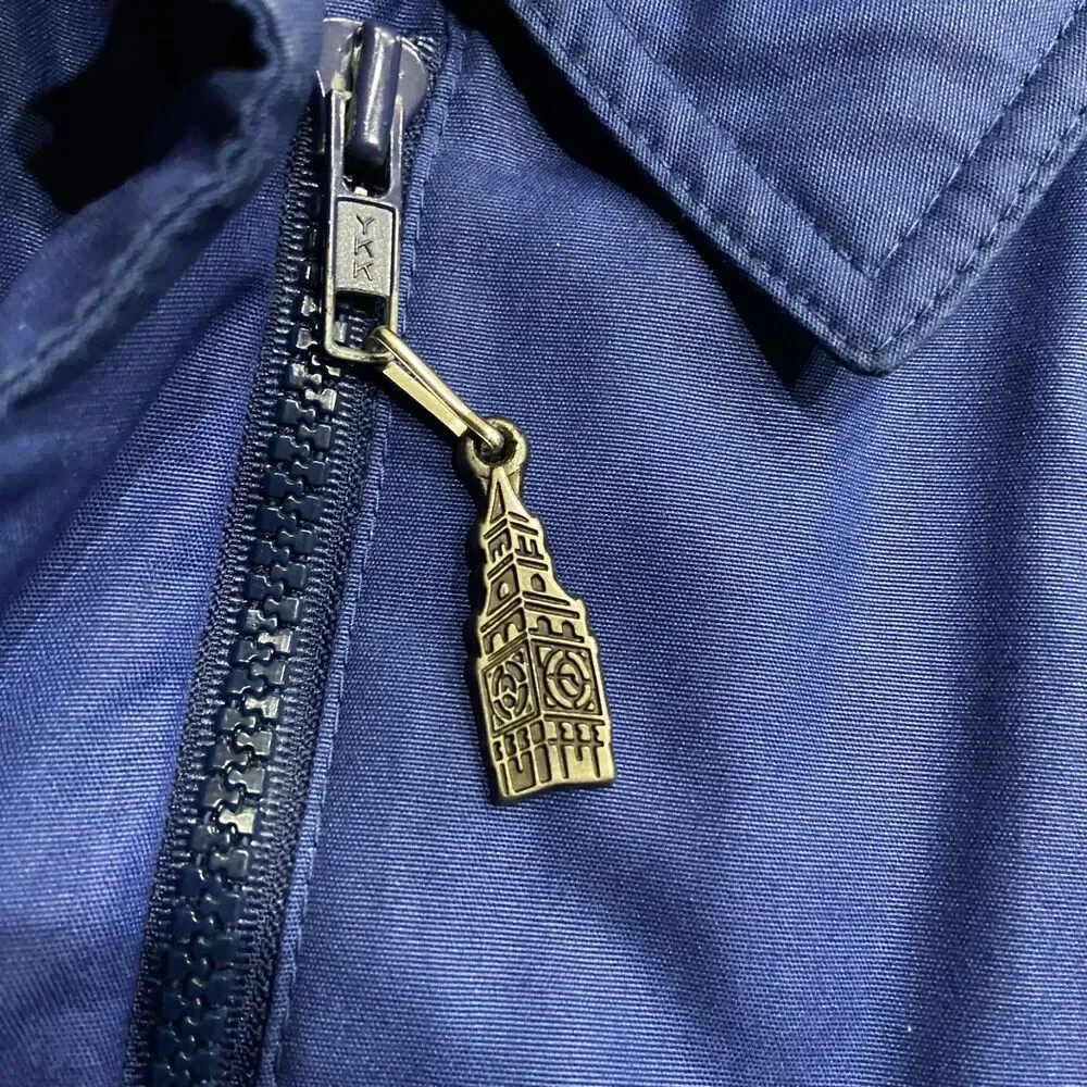 London Fog Vintage 80s Full Zip Ocean Blue Belted Jacket Women's Size 16 Regular - Picture 4 of 10